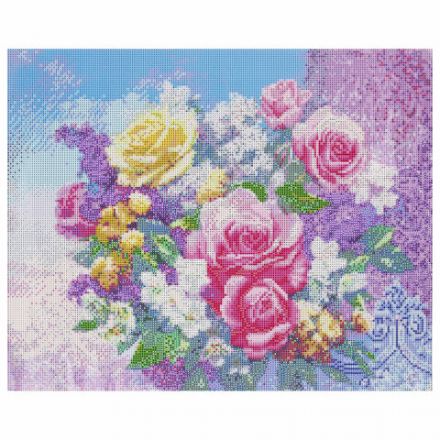 Картина стразами (алмазная мозаика), 40х50 см, ОСТРОВ СОКРОВИЩ "Букет", без подрамника, 663865