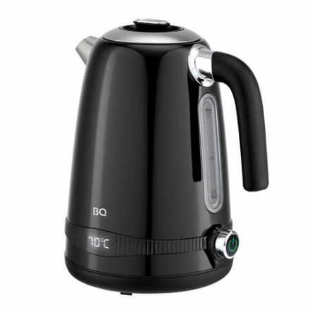 Чайник BQ (БИ-КЬЮ) KT1724SW, 1,7 л, 2200 Вт, закрытый нагревательный элемент, ТЕРМОРЕГУЛЯТОР, черный, 86195511