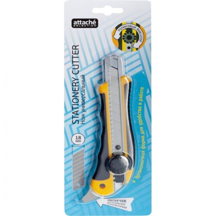 Нож универсальный Attache Selection с прорезиненными вставками (ширина лезвия 18 мм)