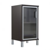 Шкаф-колонка низкая со стеклянной дверью в AL-рамке B 411.4(L) Венге Магия 475х450х920 BORN Шкаф-колонка низкая со стеклянной дверью в AL-рамке B 411.4(L) Венге Магия 475х450х920 BORN