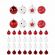 Шары ёлочные НАБОР 40 шт., 8 см/4 см, "Red&White", красные/белые, пластик, ЗОЛОТАЯ СКАЗКА, 592167