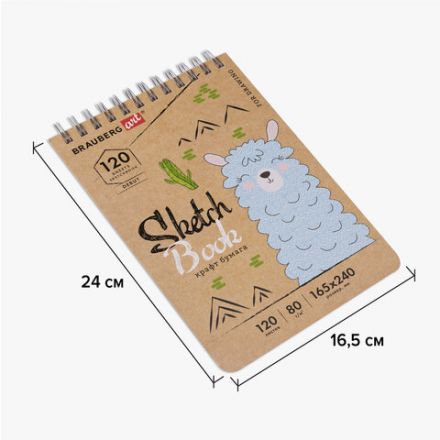 Скетчбук, крафт-бумага 80 г/м2, 165х240 мм, 120 л., гребень, твердая обложка, BRAUBERG ART DEBUT, 112999 Скетчбук, крафт-бумага 80 г/м2, 165х240 мм, 120 л., гребень, твердая обложка, BRAUBERG ART DEBUT, 112999