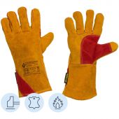 Краги сварщика спилковые Гренадер пятипалые желтые