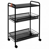 Этажерка офисно-бытовая "Ладья-33КС", 650х450х300 мм, 2 яруса + столик, металл, черная, Э 356 Ч Этажерка офисно-бытовая "Ладья-33КС", 650х450х300 мм, 2 яруса + столик, металл, черная, Э 356 Ч