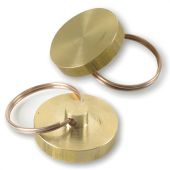 Печать металлическая к опечатывающим устройствам (600411, 601926, 601925), диаметр 25 мм, латунь, 600412