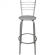 Стул барный MKM_Волна рогожка серая/хром