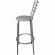 Стул барный MKM_Волна рогожка серая/хром
