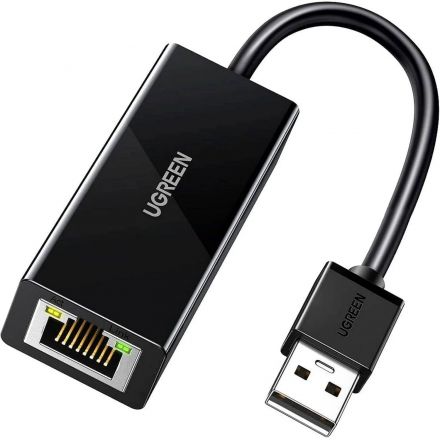 Сетевой адаптер UGREEN CR110 (20254) USB2.0 to RJ45 10/100Mbps черный