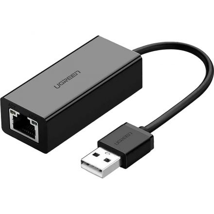 Сетевой адаптер UGREEN CR110 (20254) USB2.0 to RJ45 10/100Mbps черный
