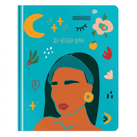 Дневник 1-11 кл. 48л. (твердый) Greenwich Line "Girl", иск. кожа, УФ-печать, конгрев, тиснение фольгой, тон. блок, ляссе