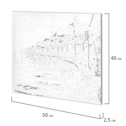 Картина по номерам 40х50 см, ОСТРОВ СОКРОВИЩ "Набережная", на подрамнике, акриловые краски, 3 кисти, 662463 Картина по номерам 40х50 см, ОСТРОВ СОКРОВИЩ "Набережная", на подрамнике, акриловые краски, 3 кисти, 662463