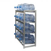 Стеллаж для воды Бомис-12Р на 12 тар металлик 945x440x1150 мм