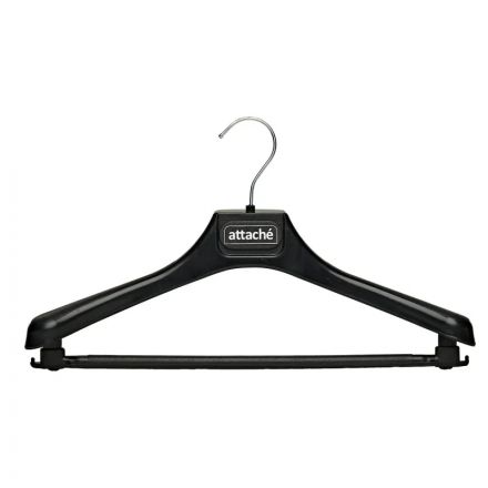 Вешалка-плечики VP_анатомическая Attache С039,пласт,черн,съем.перекл р44-46
