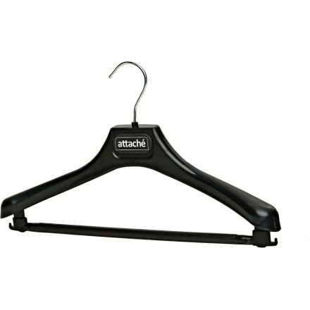 Вешалка-плечики VP_анатомическая Attache С039,пласт,черн,съем.перекл р44-46