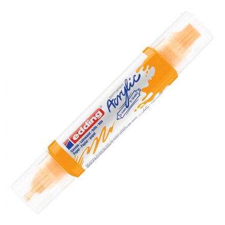 Маркер акриловый двусторонний 3D Edding 5400/906 Цвет Солнечный желтый Маркер акриловый двусторонний 3D Edding 5400/906 Цвет Солнечный желтый