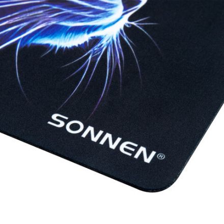 Коврик для мыши SONNEN "NEON CAT" резина + ткань, 250х200х2 мм, 513956 Коврик для мыши SONNEN "NEON CAT" резина + ткань, 250х200х2 мм, 513956