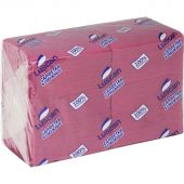Салфетки бумажные Luscan Profi Pack 1-слойные 24х24 бордовый 400 штук в упаковке