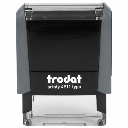 Штамп самонаборный 3-стр, 38х14 мм, синий, TRODAT 4911P4/DB, корпус СЕРЫЙ, КАССА В КОМПЛЕКТЕ, 43214