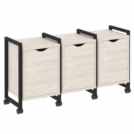 Loft Тумба на колесных опорах наборная. Вариант №5 VR.L-TN-5.K Денвер светлый/Чёрный металл 1440*460*767 Loft Тумба на колесных опорах наборная. Вариант №5 VR.L-TN-5.K Денвер светлый/Чёрный металл 1440*460*767