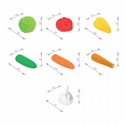 Набор игрушечный "Овощи", пластиковый, 7 предметов, НОРДПЛАСТ, 434 Набор игрушечный "Овощи", пластиковый, 7 предметов, НОРДПЛАСТ, 434