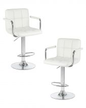 Набор 2 шт Стул барный DOBRIN KRUGER ARM, белый