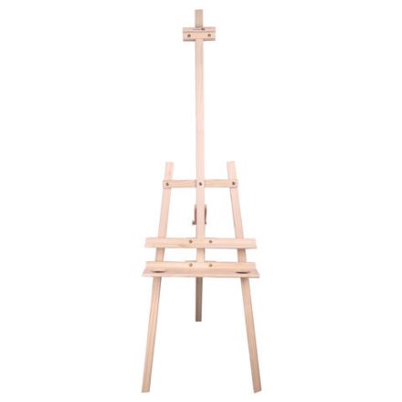 Мольберт напольный из сосны Лира с полкой, 170х55х70 см, высота холста до 107 см, BRAUBERG ART CLASSIC, 192261