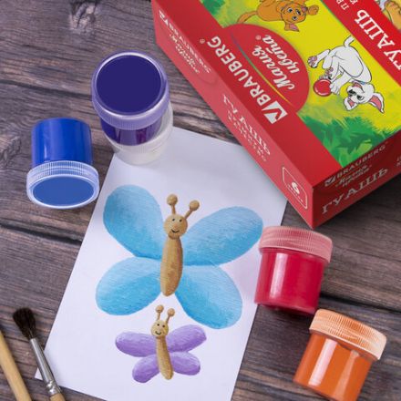 Гуашь BRAUBERG "МАГИЯ ЦВЕТА", 6 цветов по 20 мл, 190555 Гуашь BRAUBERG "МАГИЯ ЦВЕТА", 6 цветов по 20 мл, 190555