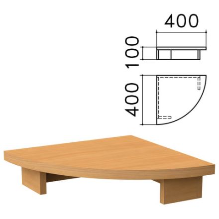 Подставка под монитор "Монолит", 400х400х100 мм, цвет бук бавария, ПМ03.1 Подставка под монитор "Монолит", 400х400х100 мм, цвет бук бавария, ПМ03.1