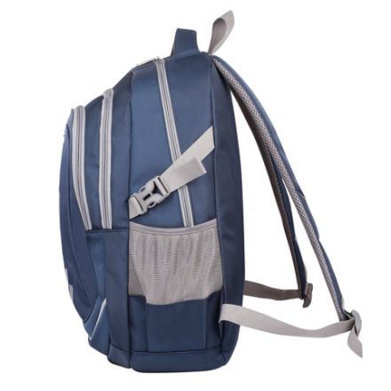 Рюкзак BRAUBERG HIGH SCHOOL универсальный, 3 отделения, "Старлайт", синий/серый, 46х34х18 см, 226342