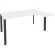Стол KYN_0MX_ONIX-П правый П на металлокаркасе O.MP-SA-4Rбелый брил./антрац