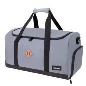 Сумка спортивная HEIKKI MOVE RENOWNED (ХЕЙКИ), отделение для обуви, серая, 28x51x26 см, 273910