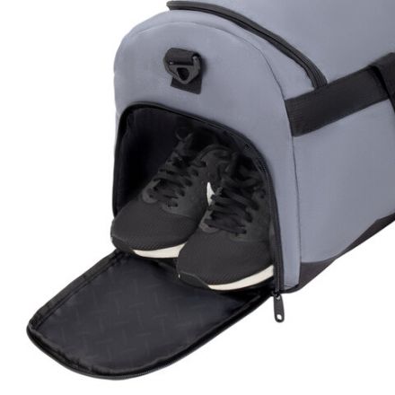 Сумка спортивная HEIKKI MOVE RENOWNED (ХЕЙКИ), отделение для обуви, серая, 28x51x26 см, 273910