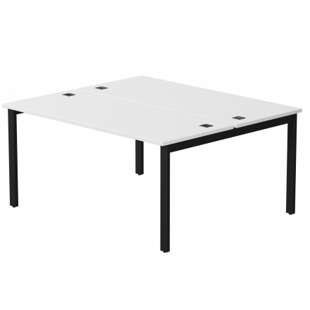 Бенч-система на 2 места Everprof EVO на металлокаркасе 1580х670(1370)x755 Белый/Черный