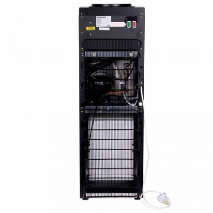 Кулер для воды SONNEN FSC-02W TURBO напольный, ТУРБОНАГРЕВ/ОХЛАЖДЕНИЕ КОМПРЕССОРНОЕ, шкаф, 2 крана, черный, 456171
