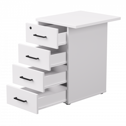 Тумба приставная Everprof EVO с топом 510х600x755 Белый