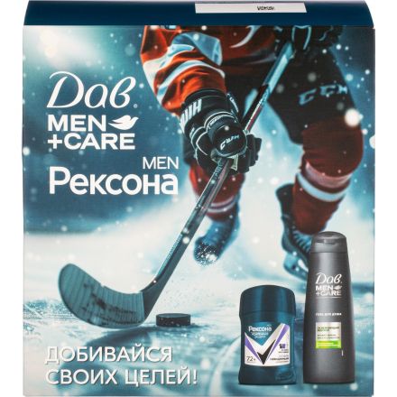 Подарочный набор Рексона+Дав мужской гель для душа и антиперспирант