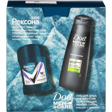 Подарочный набор Рексона+Дав мужской гель для душа и антиперспирант