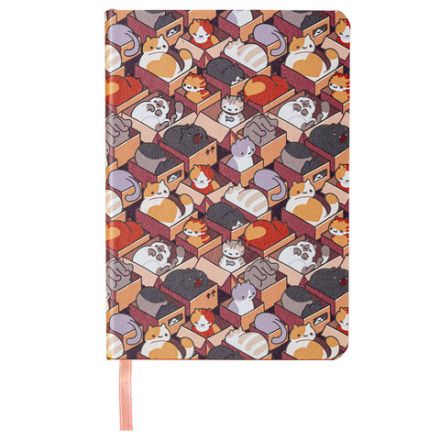 Блокнот МАЛЫЙ ФОРМАТ (100х150 мм) А6, BRAUBERG VISTA "Catopolis", под кожу, гибкий, 80 л., 112100