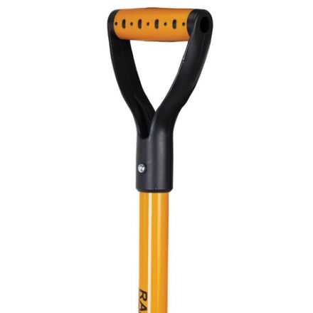 Лопата совковая стальная 23х28 см, ОБЩАЯ ДЛИНА 115 см, черенок стекловолокно, V-ручка, RABBITEX (РАББИТЕКС) "FIBERGLASS", 700484