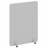 R-line Перегородка на металлических опорах, на роликах DP.R-140-180 Серый/Серый металл 1400*18*1800