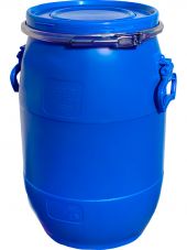 Бочка 30л. круглая, с крышкой и обручем синий Бочка 30л. круглая, с крышкой и обручем синий