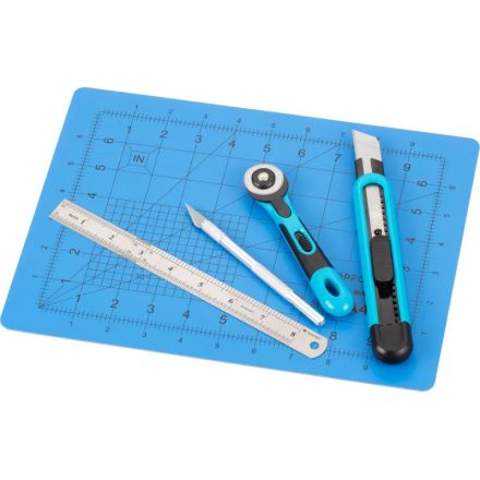 Набор для вырезания TOPFORT A4, нож макет, нож 9 мм, нож рол 18мм, лин