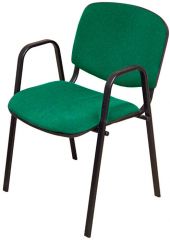 Стул для посетителей Изо зеленый(кожзам/черный)
