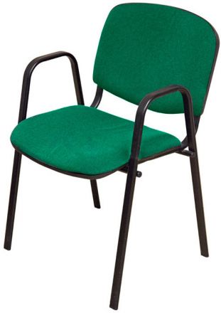 Стул для посетителей Изо зеленый(кожзам/черный)