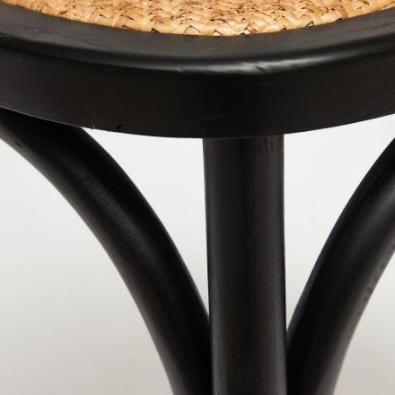 Стул CROSS (mod.CB2001) дерево вяз, 49.5*53.5*87, черный