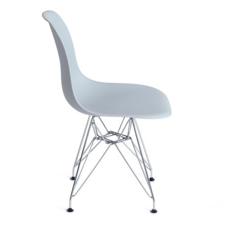 Стул CINDY IRON CHAIR (EAMES) (mod. 002) металл, пластик, 51x46x82,5, серый