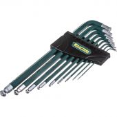 Набор ключей имбус. KRAFTOOL INDUSTRIE дл-ые,шар,HEX 1,5-10мм,9шт 27445-H9