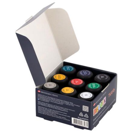 Краски по ткани акриловые "Декола", 9 цветов по 20 мл, в банках, Невская Палитра, 4141111