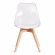 Стул TULIP (mod. 73-1) дерево/пластик/экокожа, 47,5x55x80 см, Прозрачный (Transparent)