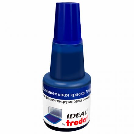 Краска штемпельная TRODAT IDEAL 7014 синяя 24 мл, на водно-глицериновой основе, 206916 Краска штемпельная TRODAT IDEAL 7014 синяя 24 мл, на водно-глицериновой основе, 206916